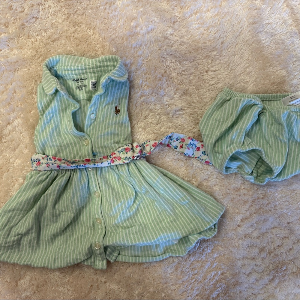 Ralph Lauren 9M Striped Dress Outfit